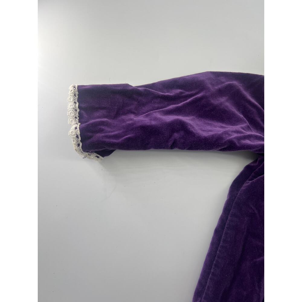 Vintage Baby Togs Girls Dress 39328 Purple Lace Floral Embroidery One Piece Baby - Picture 4 of 11